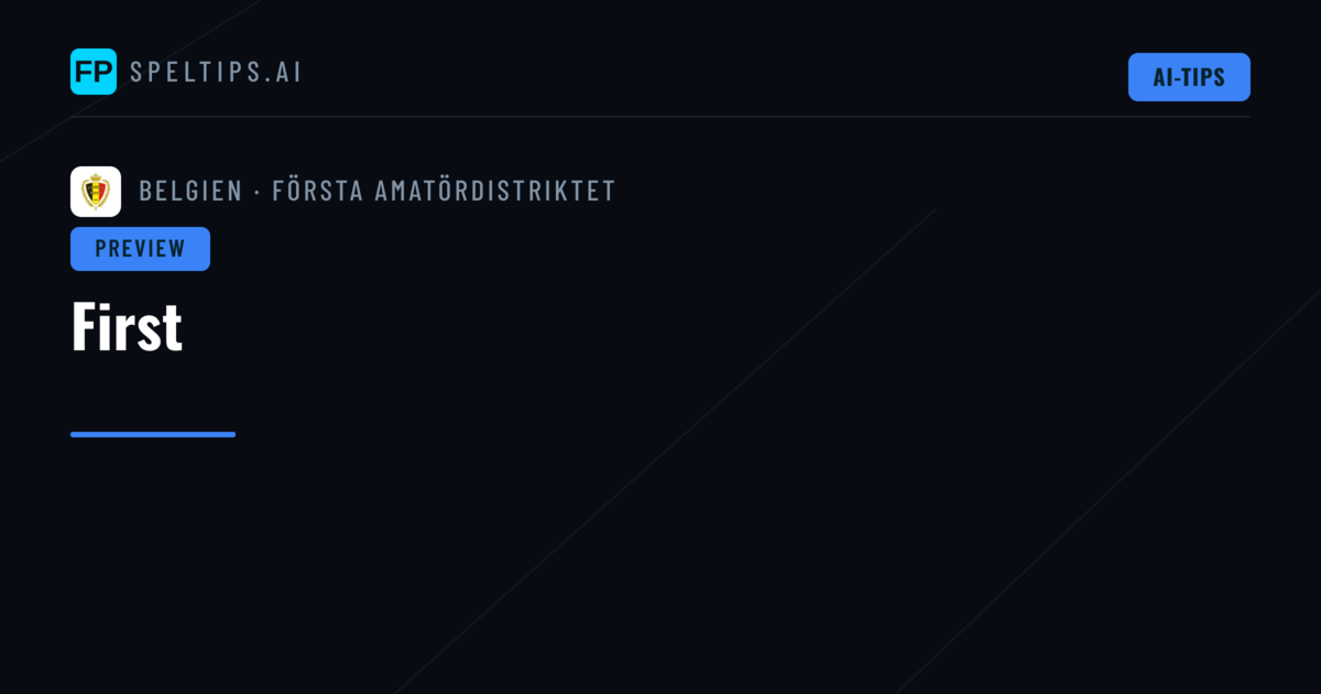 First