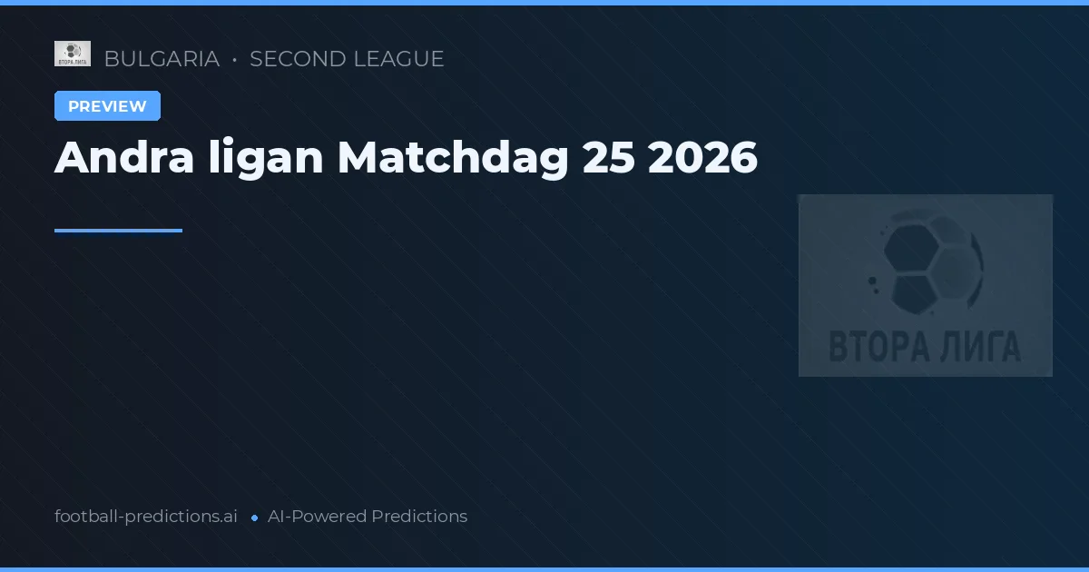 Andra ligan Matchdag 25 2026
