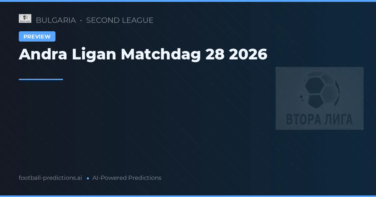 Andra Ligan Matchdag 28 2026