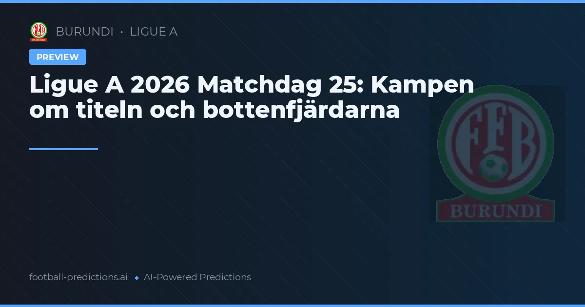Ligue A 2026 Matchdag 25: Kampen om titeln och bottenfjärdarna