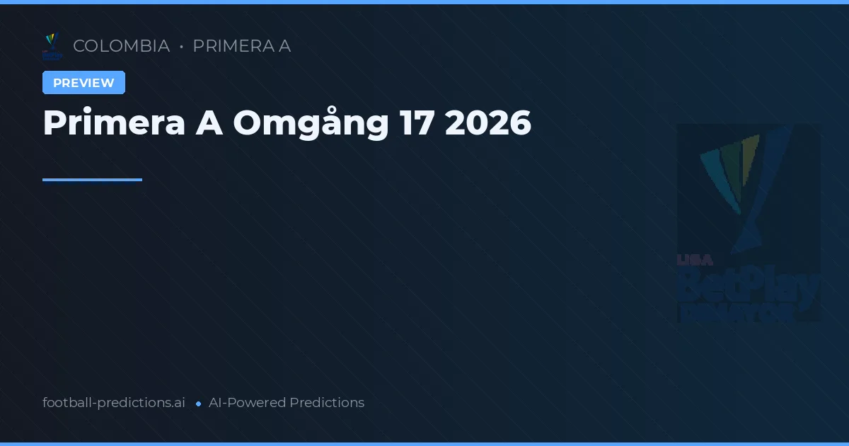 Primera A Omgång 17 2026
