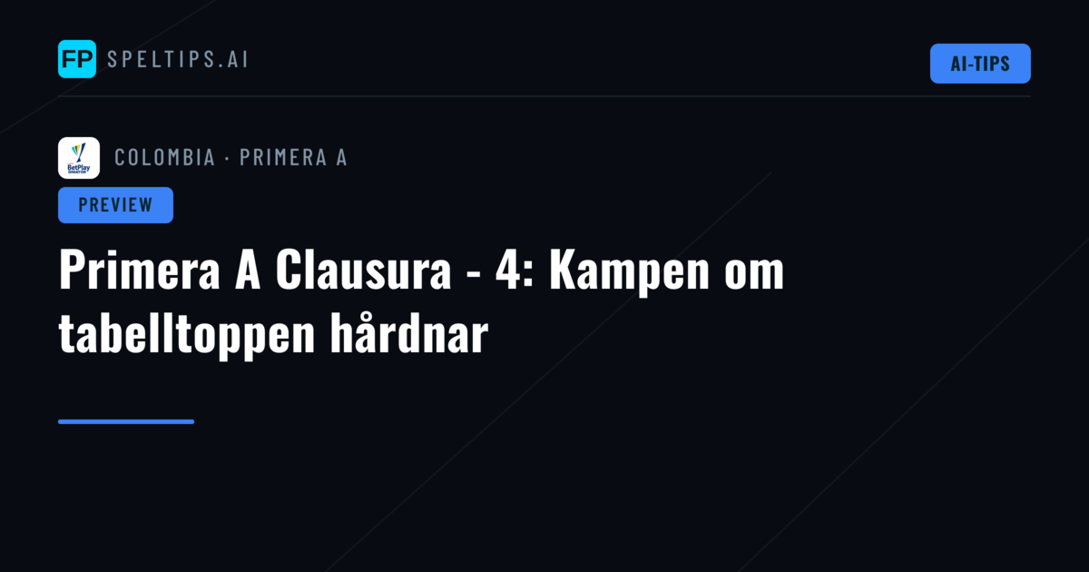 Primera A Clausura - 4: Kampen om tabelltoppen hårdnar