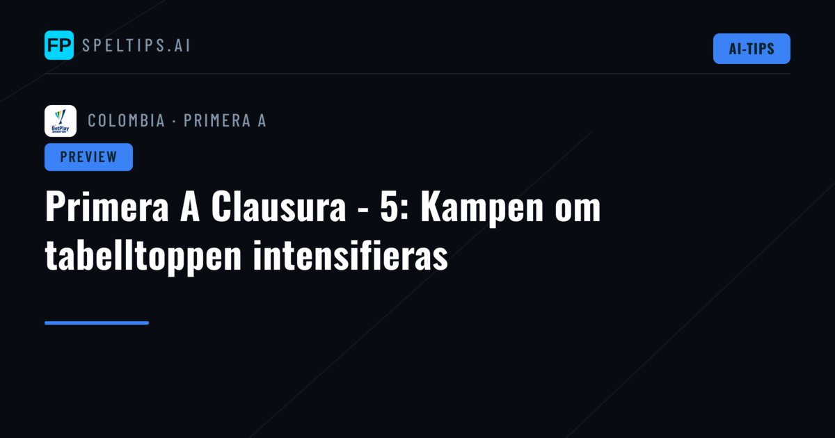 Primera A Clausura - 5: Kampen om tabelltoppen intensifieras