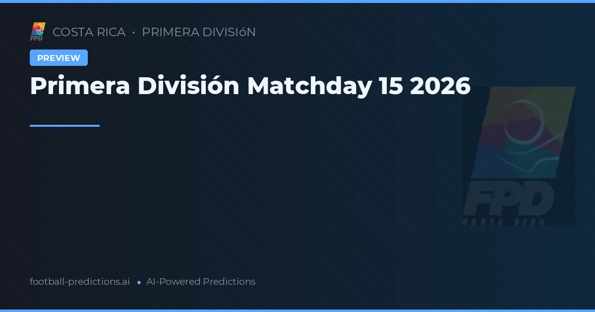Primera División Matchday 15 2026