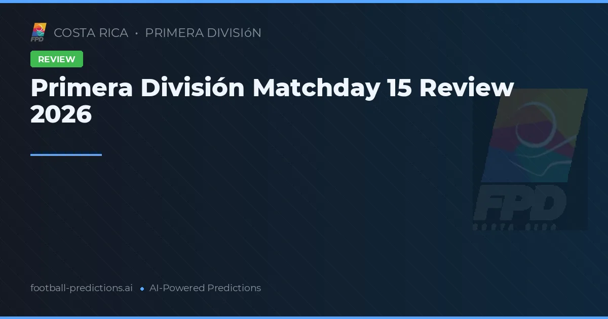 Primera División Matchday 15 Review 2026