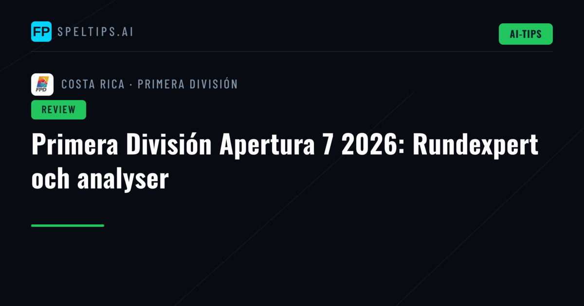 Primera División Apertura 7 2026: Rundexpert och analyser