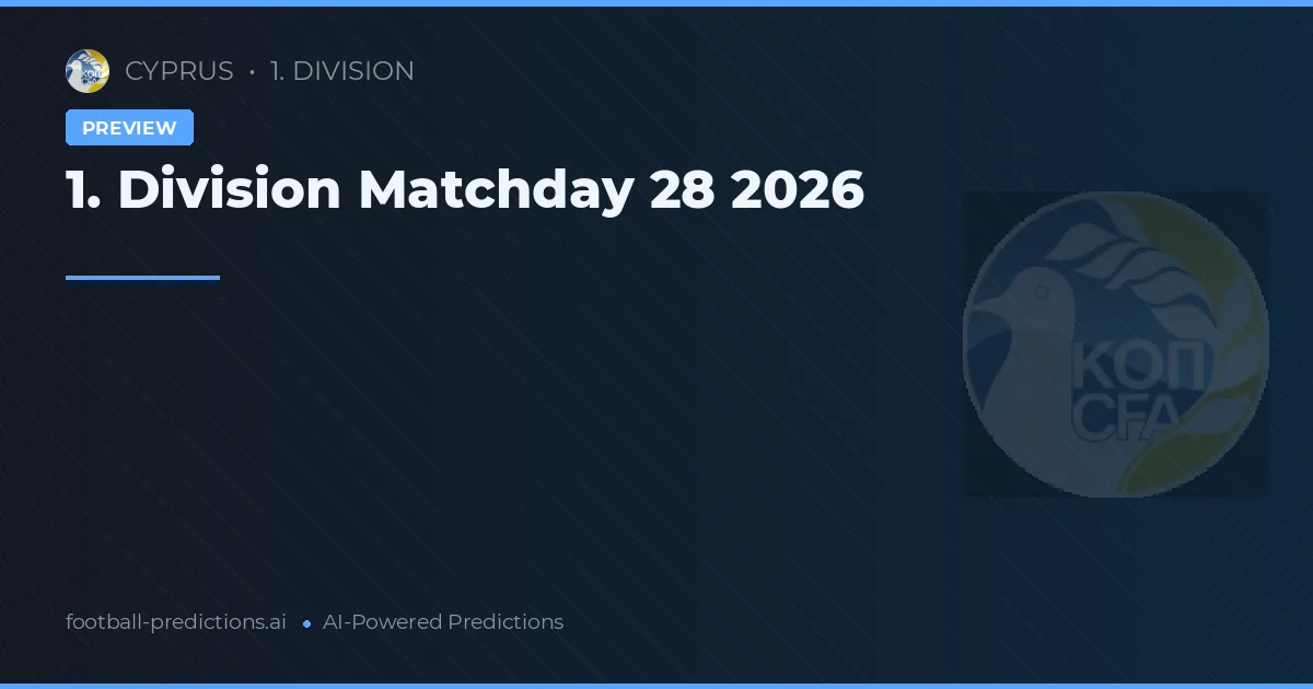 1. Division Matchday 28 2026