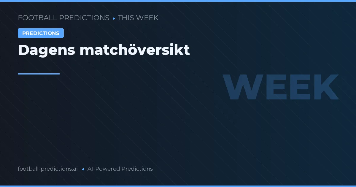 Dagens matchöversikt