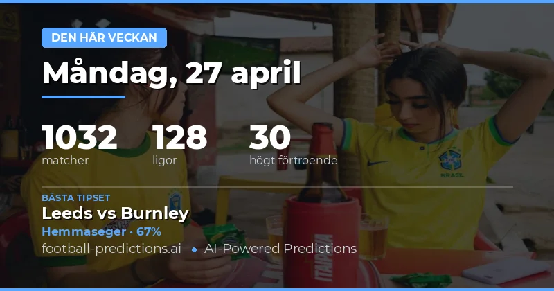 Fotbollsprognoser för veckan: Statistik och trender