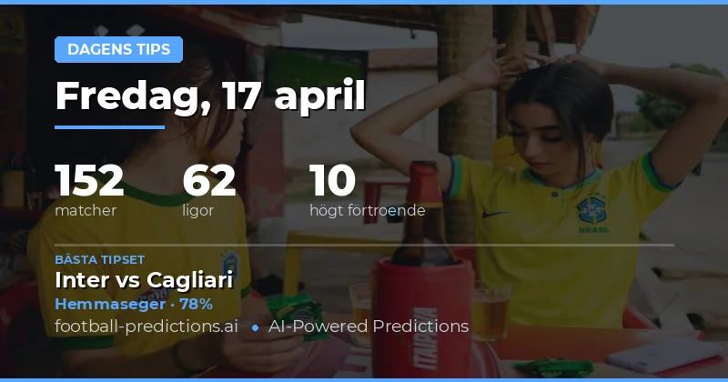 Fotbollstips & Speltips — Fredag, 17 april, 2026