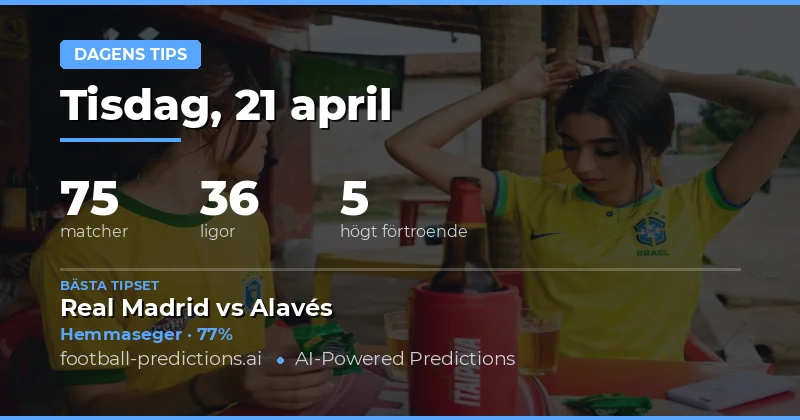 Dagens fotbollsmatcher – 21 april 2026