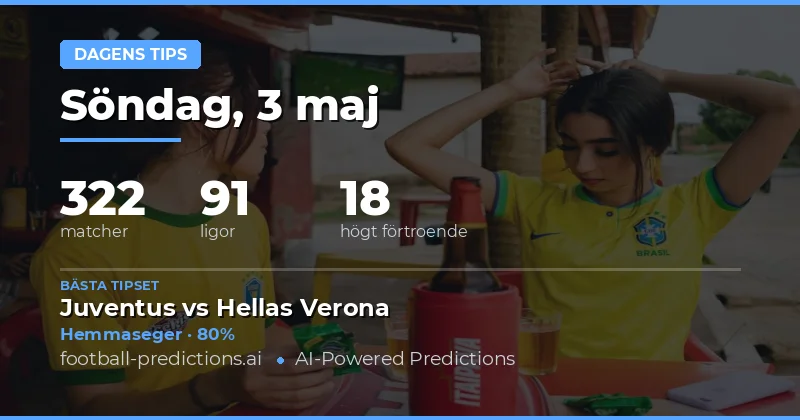 Dagens fotbollsöversikt och statistik för 3 maj 2026