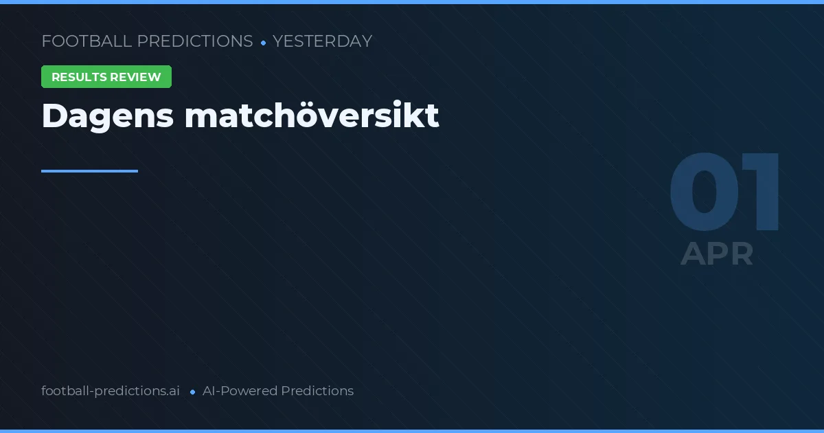 Dagens matchöversikt