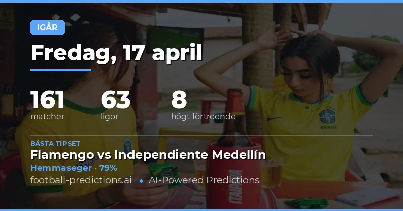 Förhandsresultat 17 Apr 2026 – en dag med många stora chanser