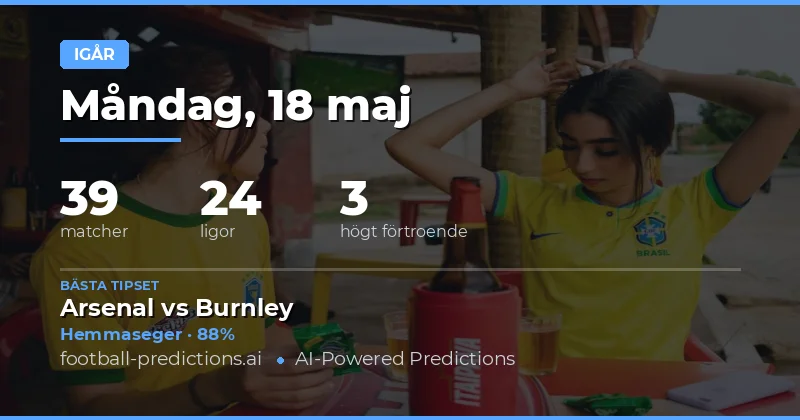 Gårdagens resultatöversikt