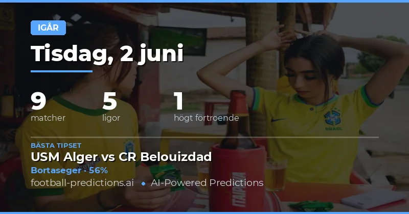 Tisdagens fotbollsresultat och dramatik — 2 juni 2026