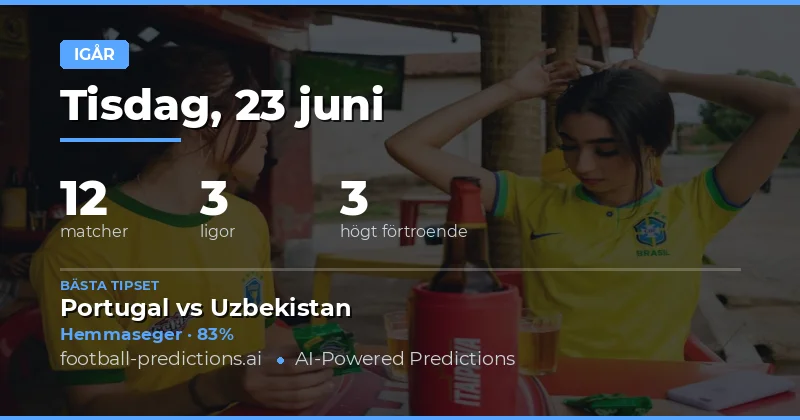 Resultatsammanfattning tisdag 23 juni 2026