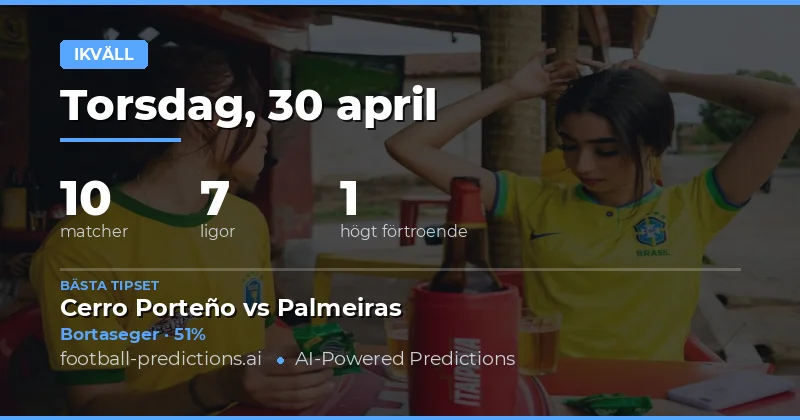 Fotbollstips och analys för ikvälls matcher