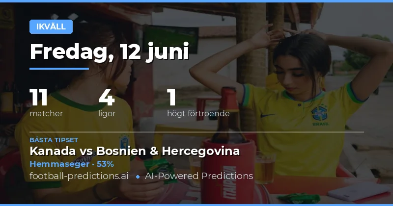 Toppval för fredag 12 jun 2026