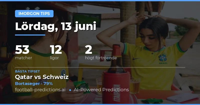 Toppval för lördag 13 jun 2026