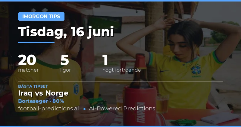 Top Tips för tisdag 16 juni 2026