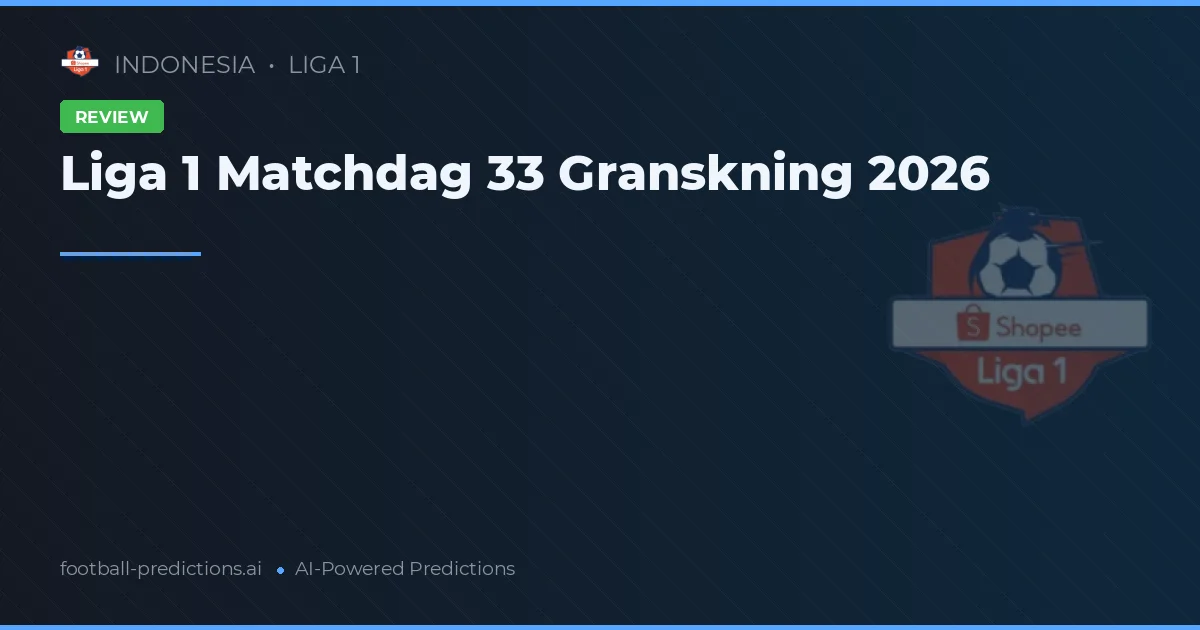 Liga 1 Matchdag 33 Granskning 2026