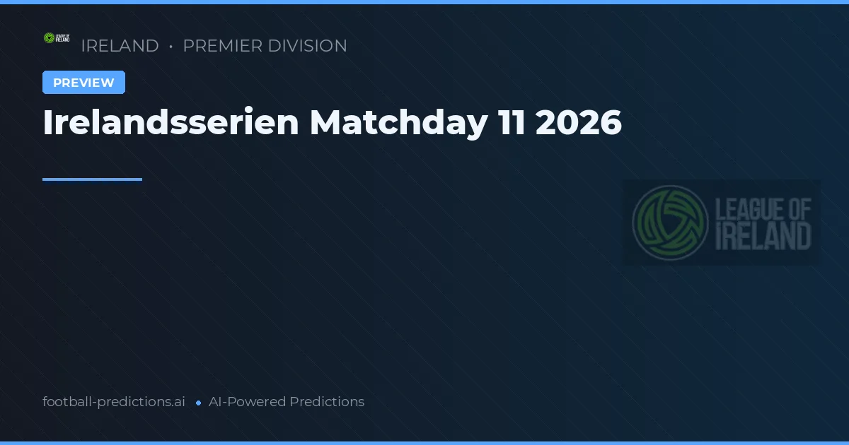Irelandsserien Matchday 11 2026