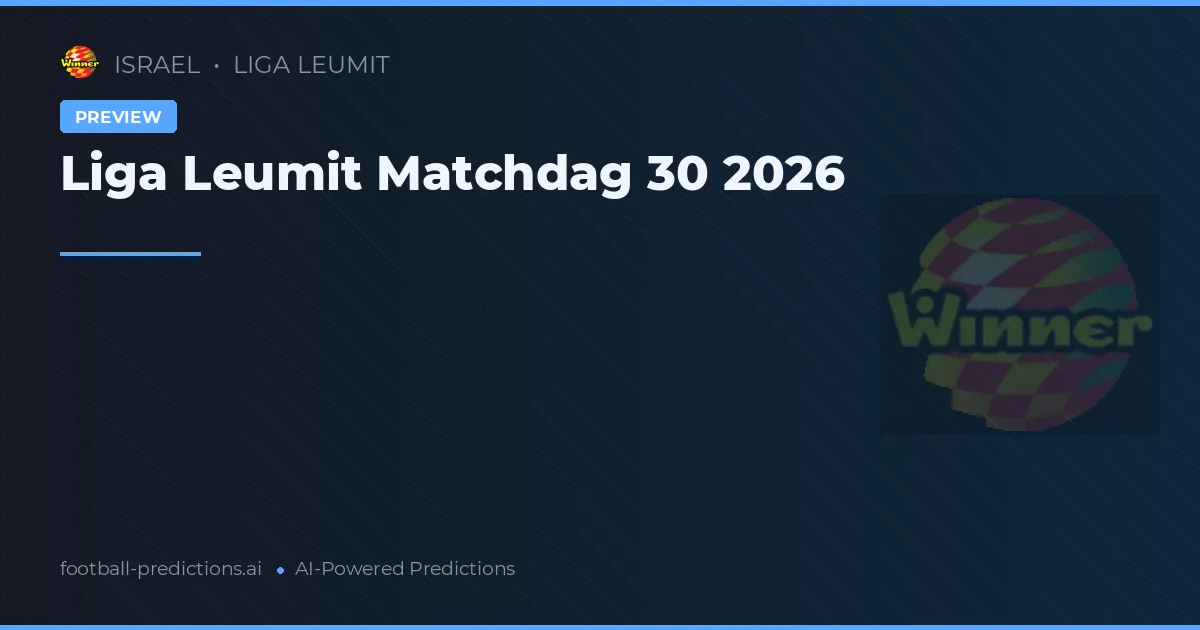 Liga Leumit Matchdag 30 2026