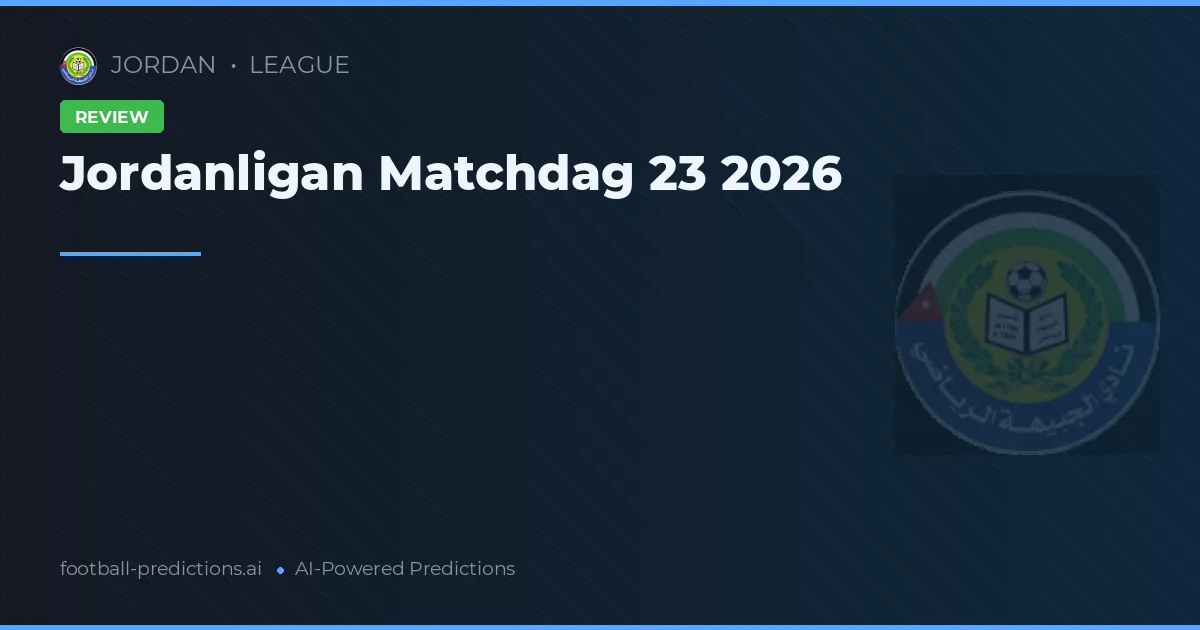 Jordanligan Matchdag 23 2026