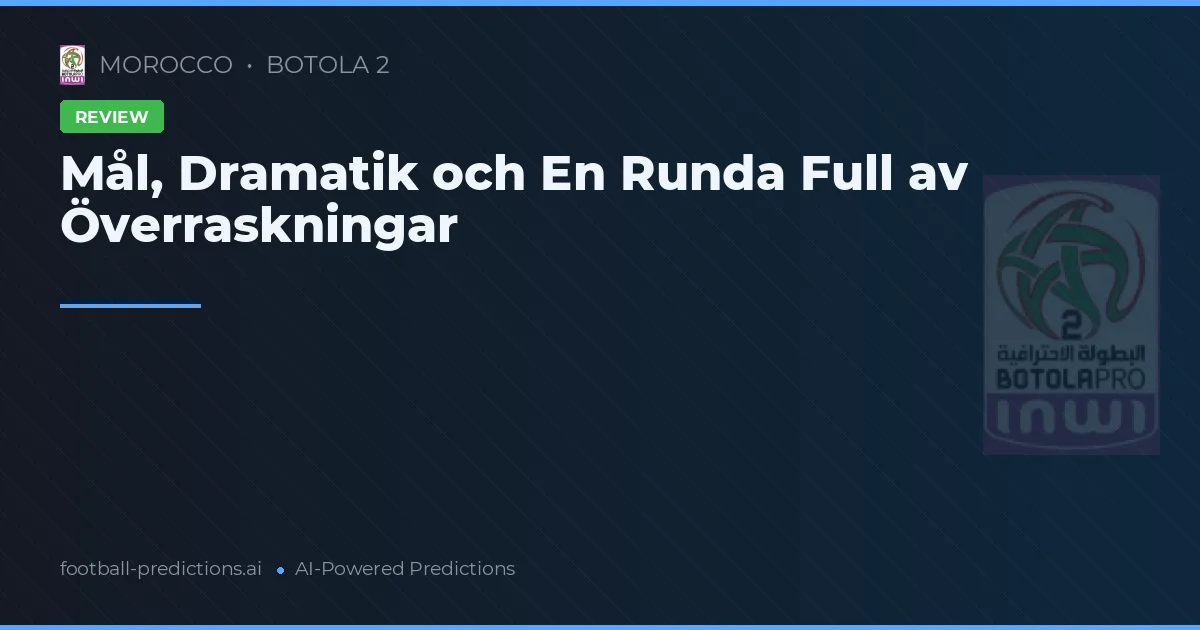 Mål, Dramatik och En Runda Full av Överraskningar