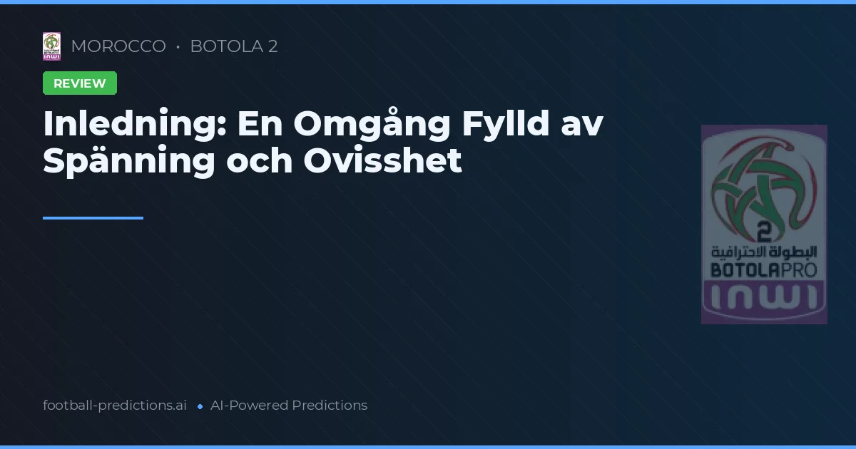 Inledning: En Omgång Fylld av Spänning och Ovisshet