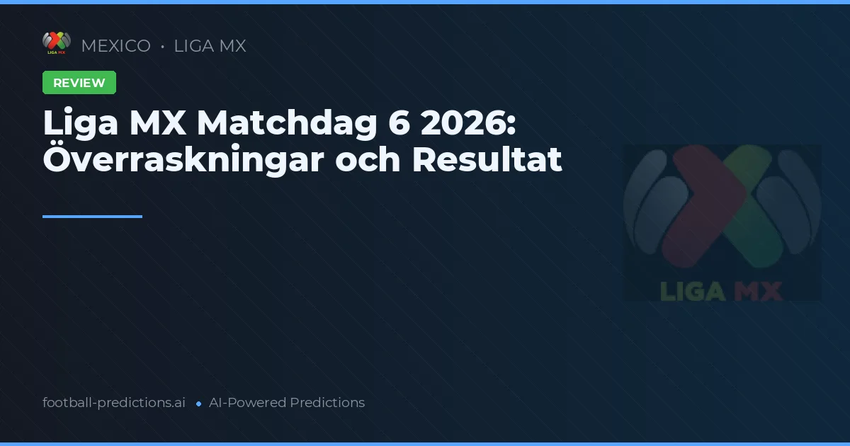 Liga MX Matchdag 6 2026: Överraskningar och Resultat