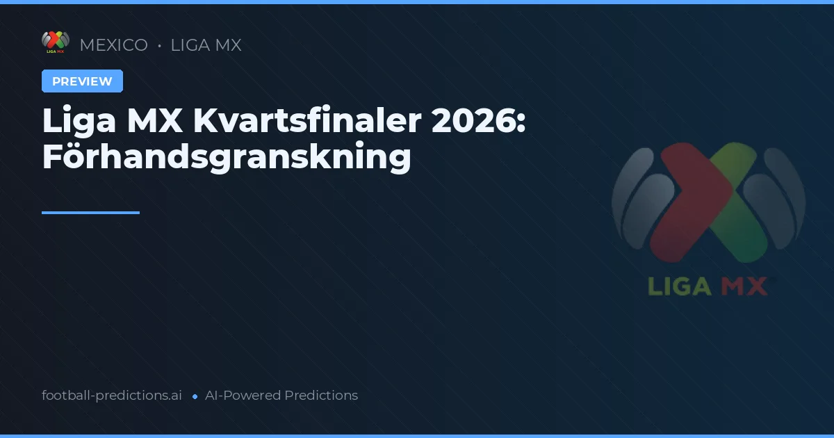 Liga MX Kvartsfinaler 2026: Förhandsgranskning