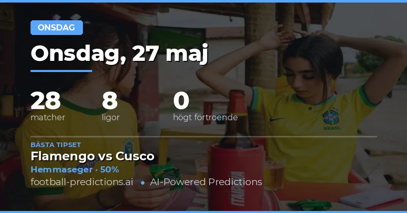 Fotbollstips Onsdag 27 Maj 2026