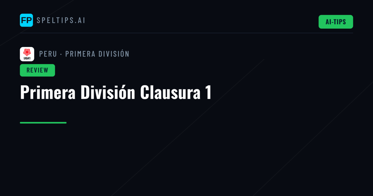 Primera División Clausura 1