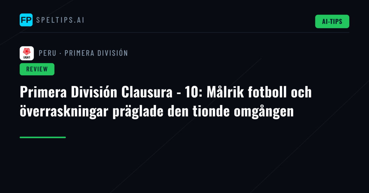 Primera División Clausura - 10: Målrik fotboll och överraskningar präglade den tionde omgången