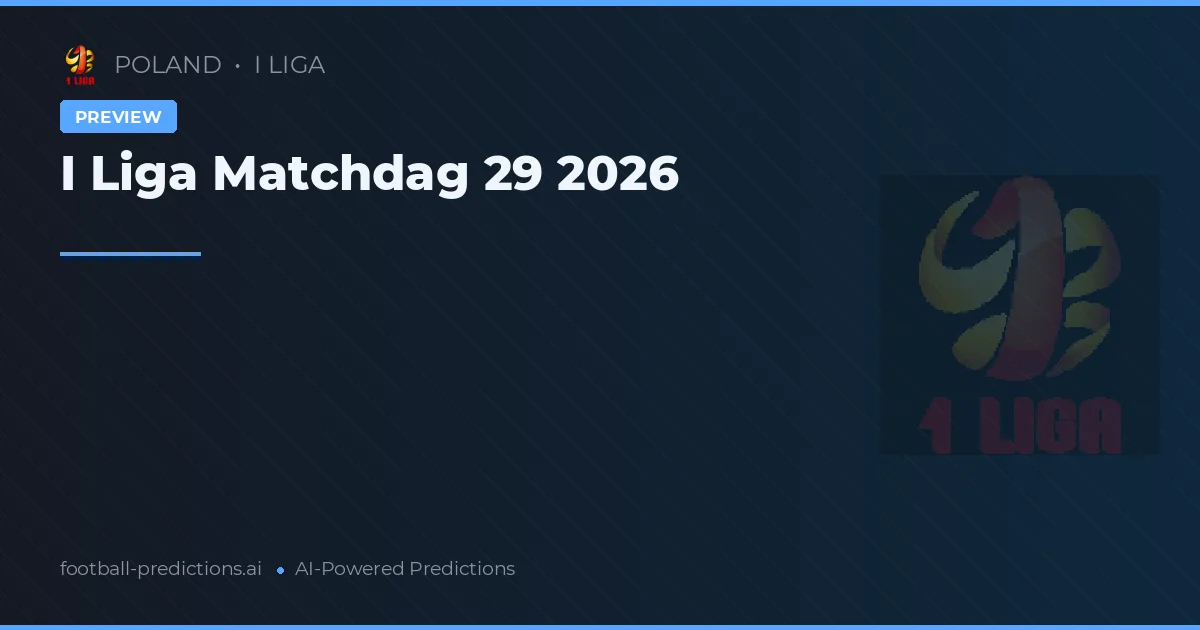 I Liga Matchdag 29 2026