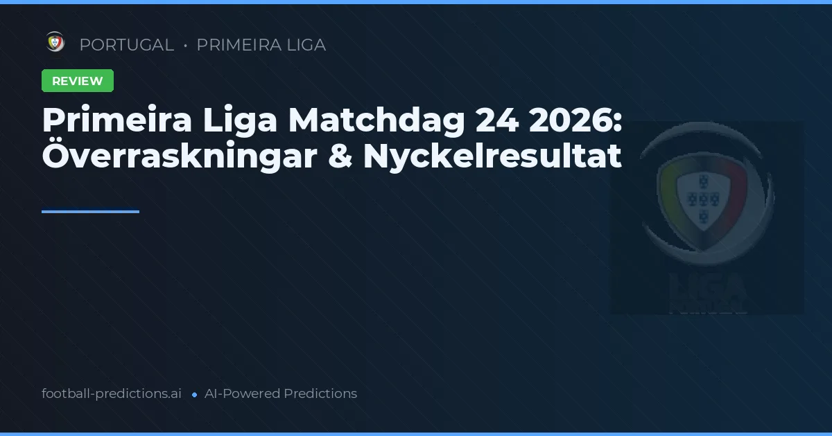 Primeira Liga Matchdag 24 2026: Överraskningar & Nyckelresultat