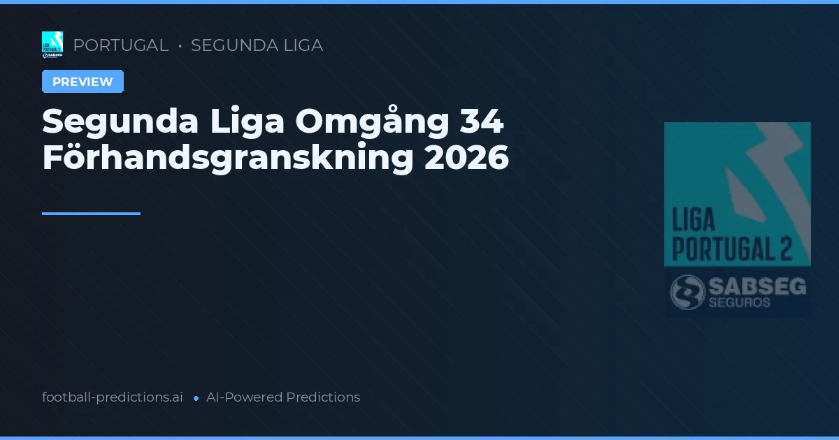 Segunda Liga Omgång 34 Förhandsgranskning 2026