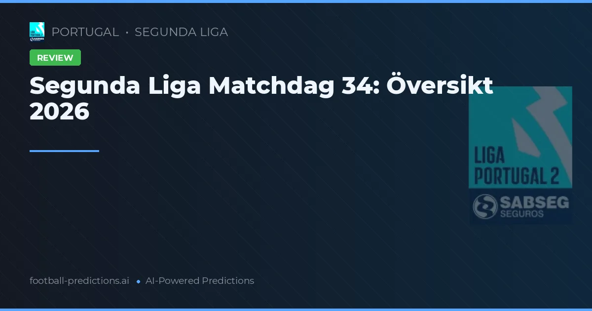Segunda Liga Matchdag 34: Översikt 2026