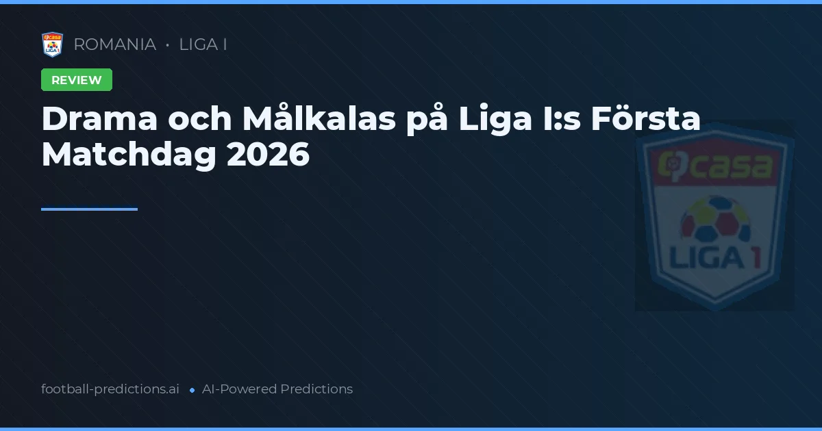 Mål, dramatik och överraskningar: Liga I drar igång 2026