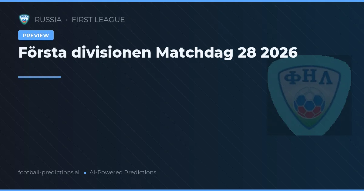 Första divisionen Matchdag 28 2026