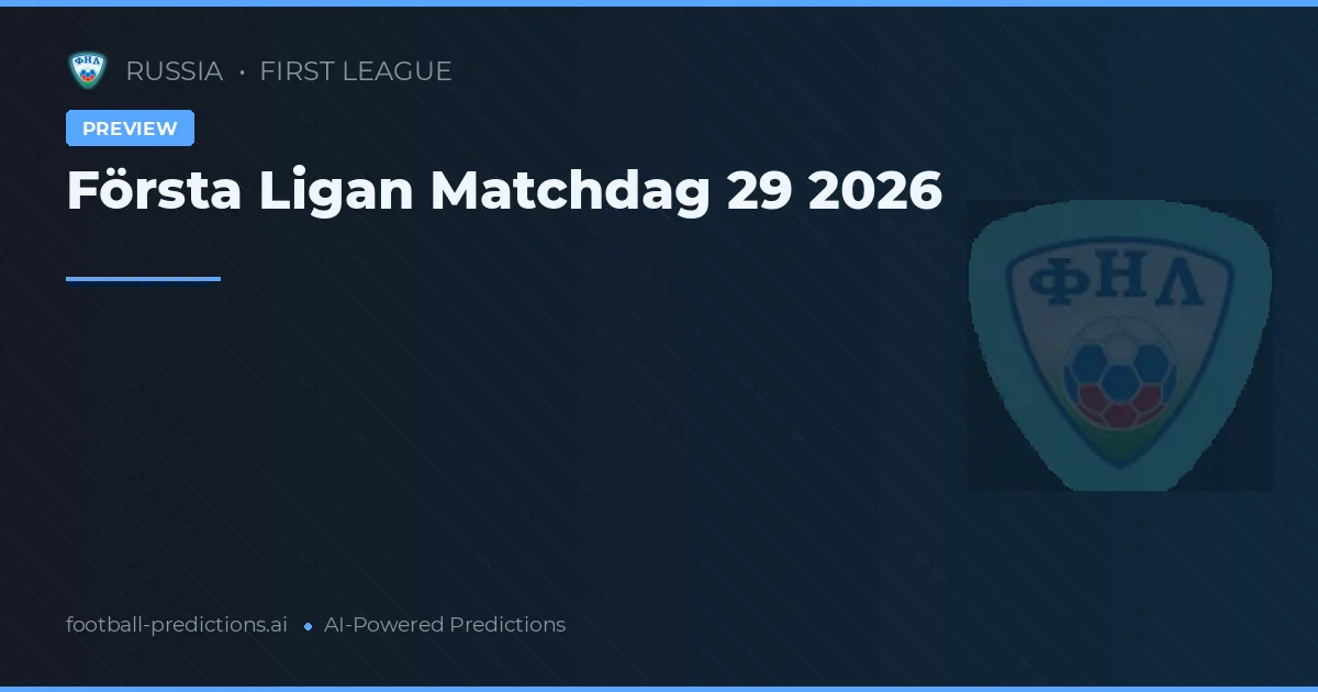 Första Ligan Matchdag 29 2026