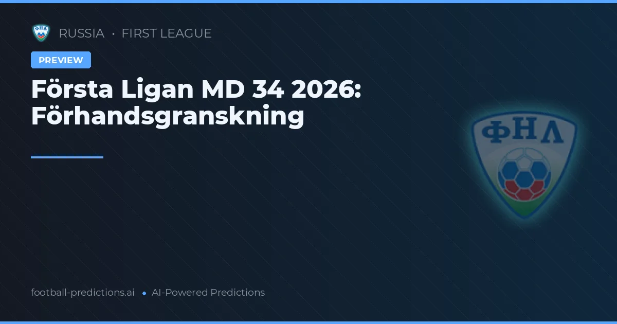 Första Ligan MD 34 2026: Förhandsgranskning