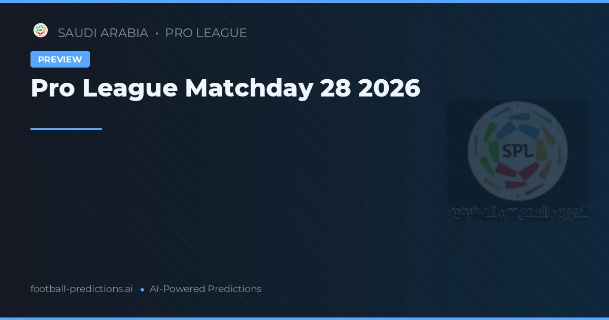 Pro League Matchday 28 2026