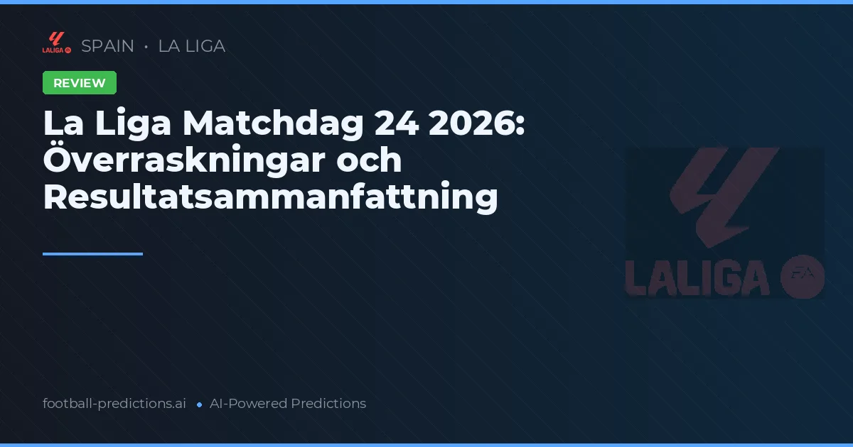 La Liga Matchdag 24 2026: Överraskningar och Resultatsammanfattning