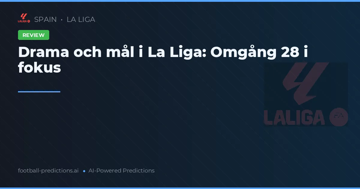 Drama och mål i La Liga: Omgång 28 i fokus