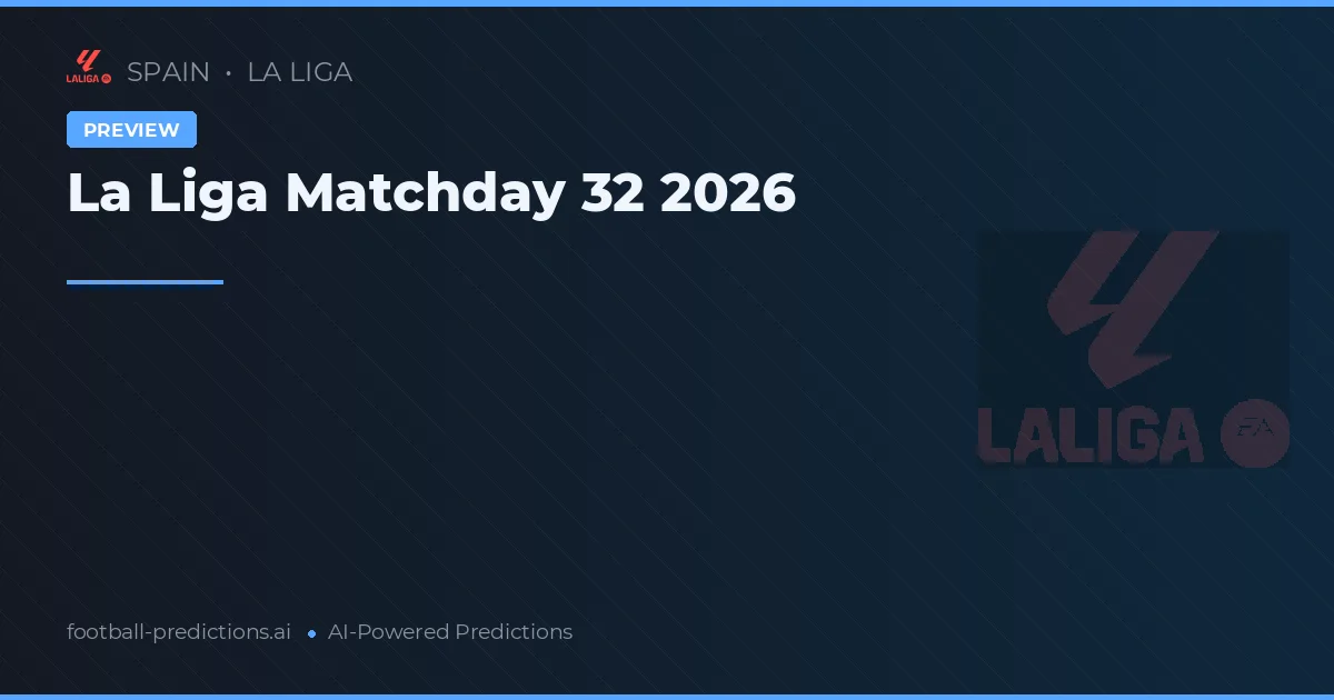 La Liga Matchday 32 2026