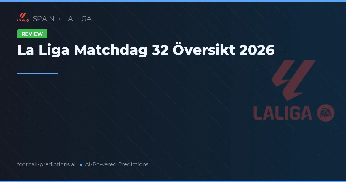 La Liga Matchdag 32 Översikt 2026