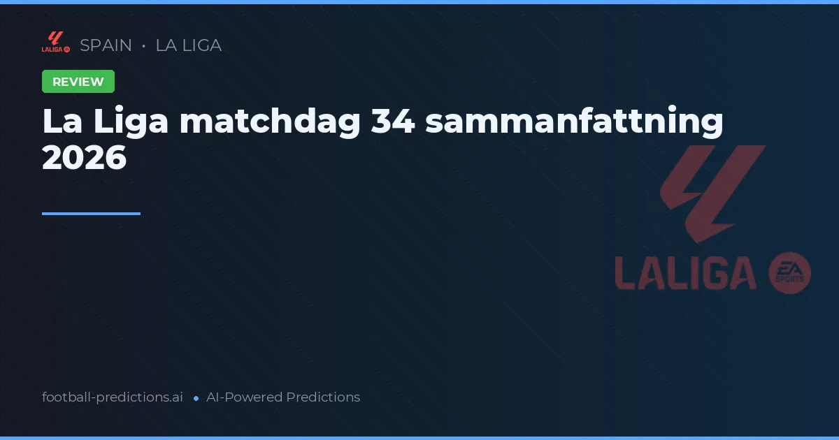 La Liga matchdag 34 sammanfattning 2026